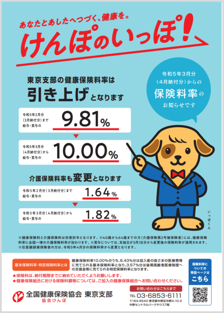 令和4年度東京支部保険料額リーフレット図