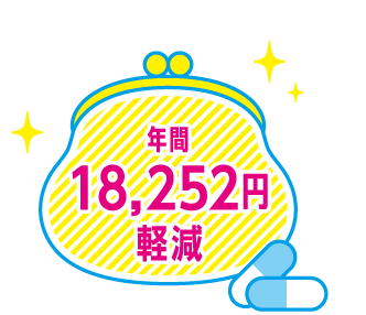 年間18,252円軽減