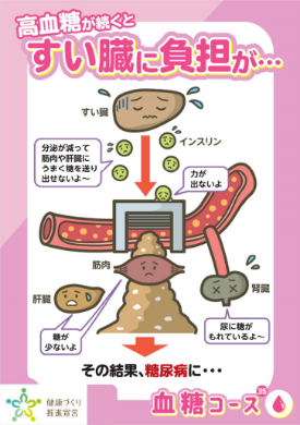 高血糖が続くとすい臓に負担が･･･