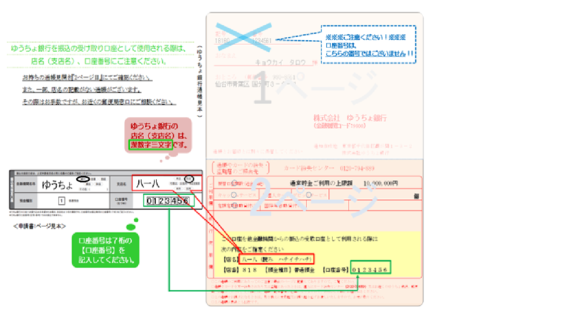 現金給付　振込先指定口座　再々差し替え