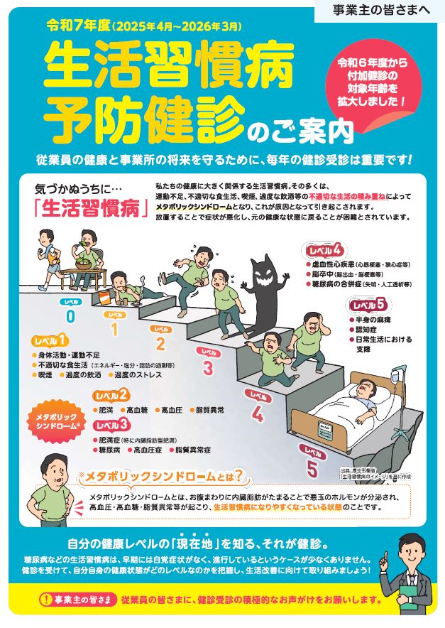 令和7年度　生活習慣病予防健診パンフ（お勤め）