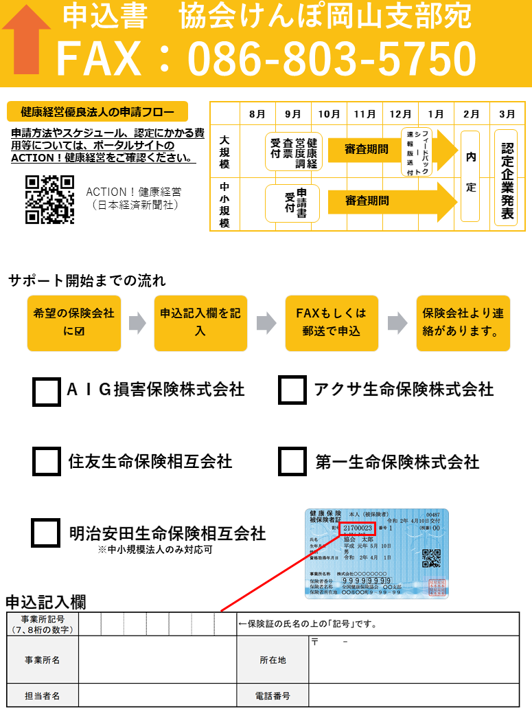 健康経営優良法人申請無償サポート勧奨チラシ裏面