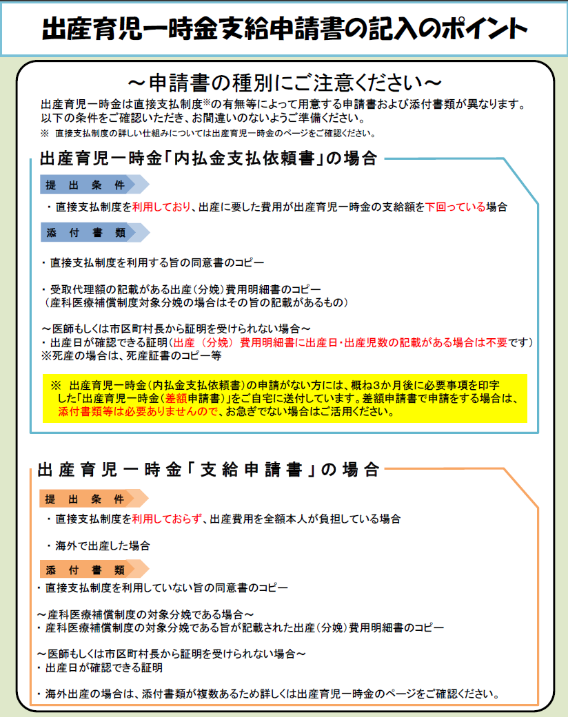 出産育児一時金の記入ポイント（R8.2）