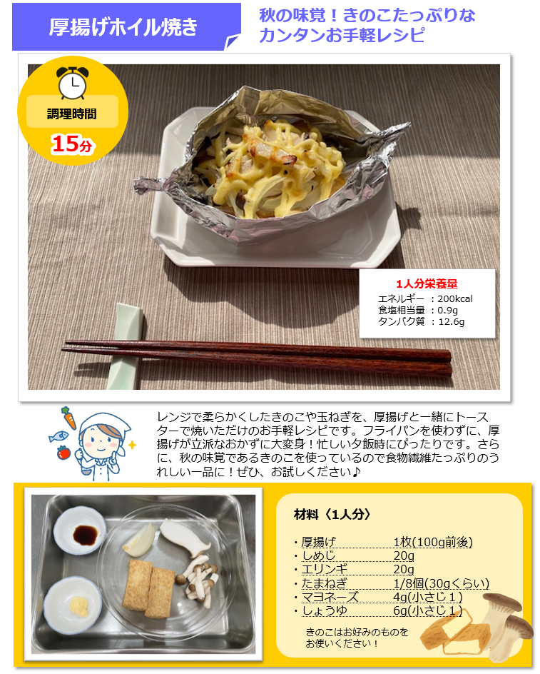レシピR6.9厚揚げホイル焼き②