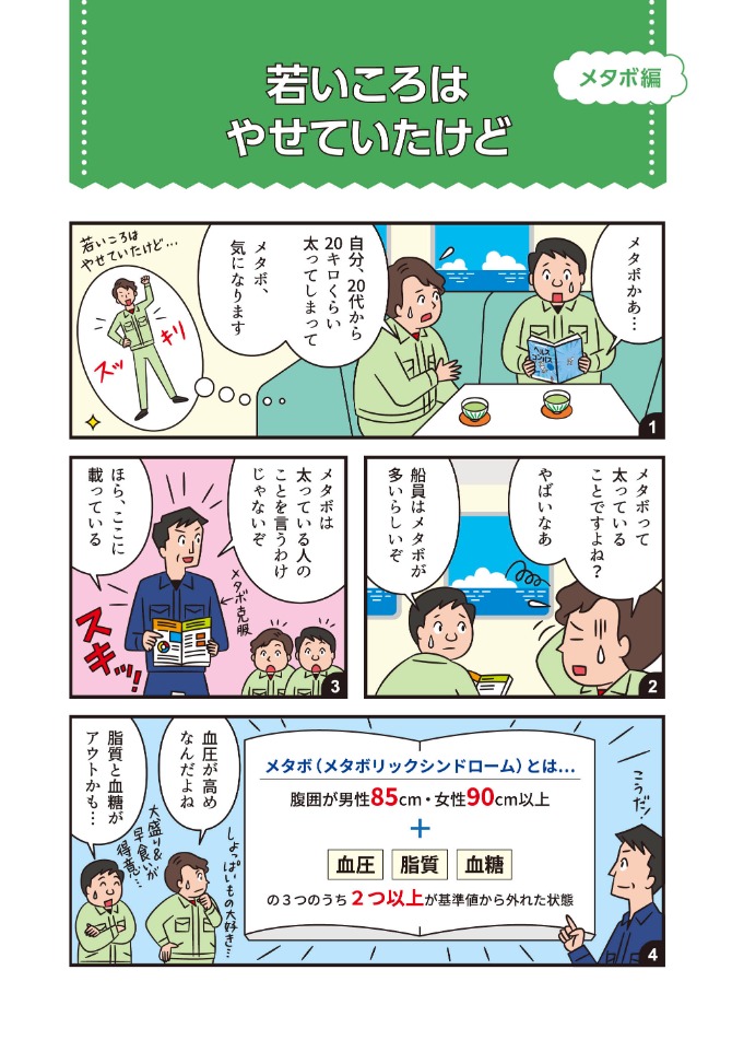 船員向け健康づくり冊子『ヘルスコンパス』より抜粋「メタボ編①」