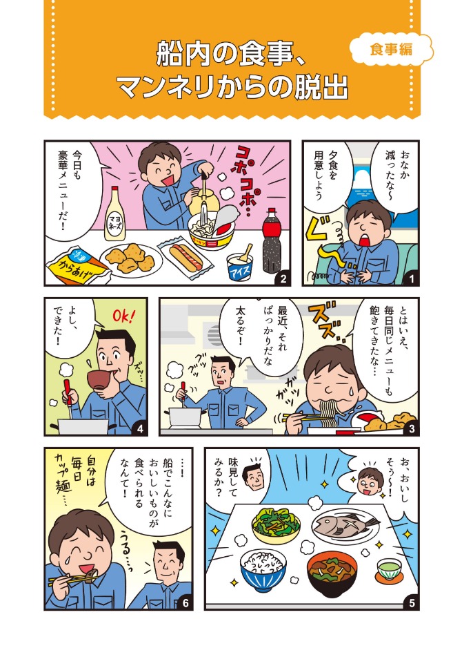 船員向け健康づくり冊子『ヘルスコンパス』より抜粋「食事編①」