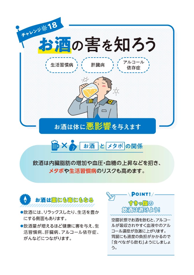 船員向け健康づくり冊子『ヘルスコンパス』より抜粋「禁煙・節酒編⑨」
