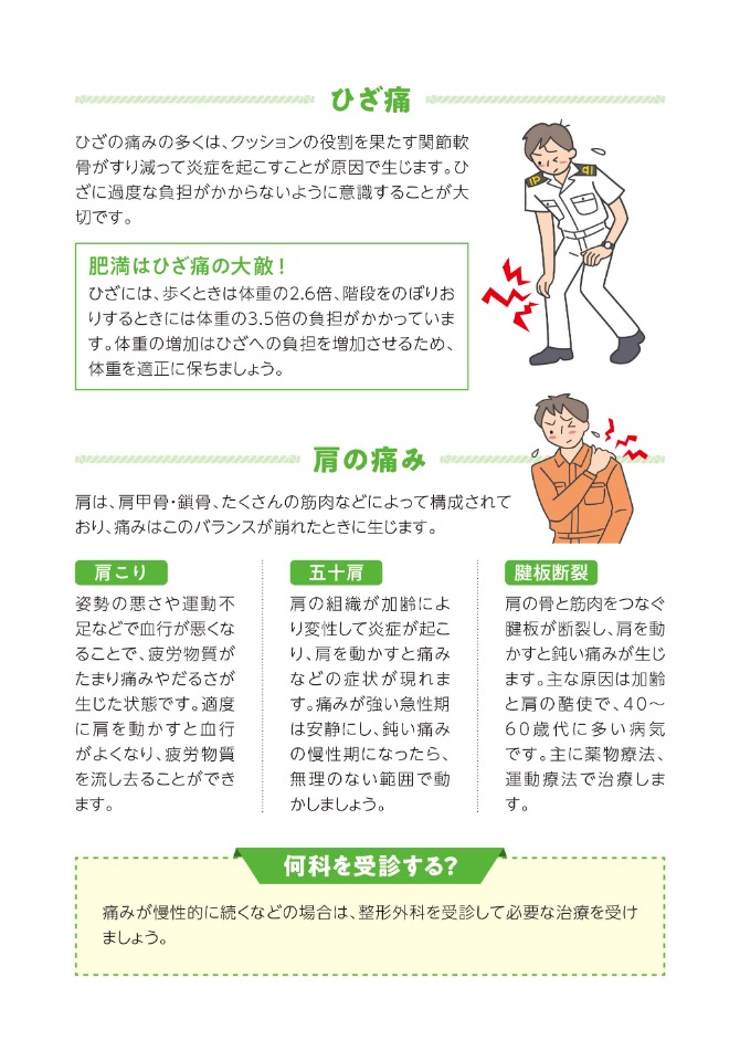 体を使う仕事だから気をつけたい 筋骨格系の病気2