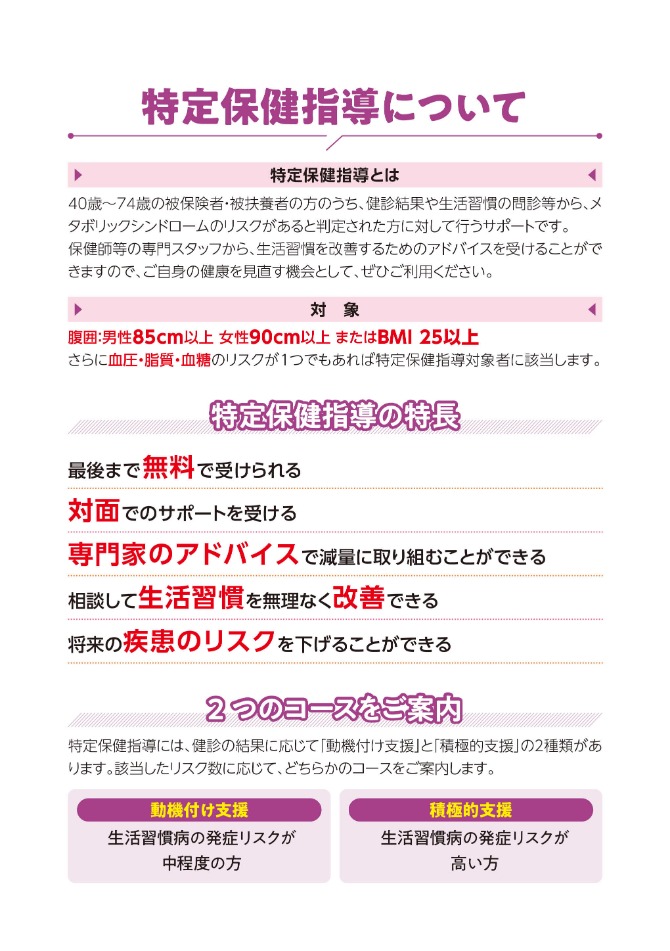 特定保健指導について