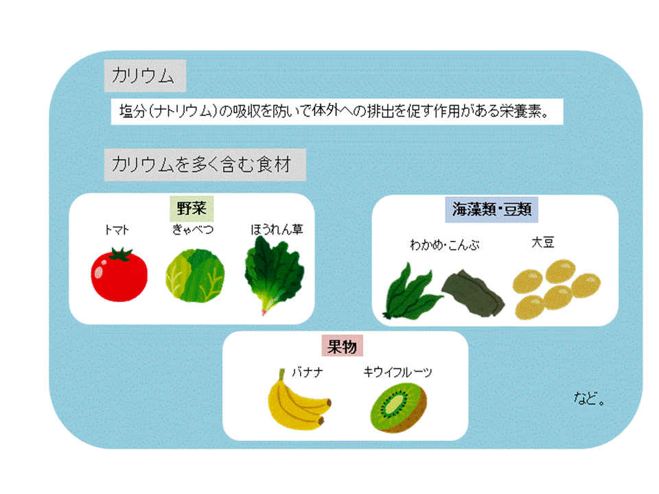 カリウムを多く含む食材