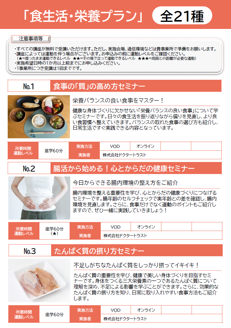 食生活・栄養プランサムネイル画像