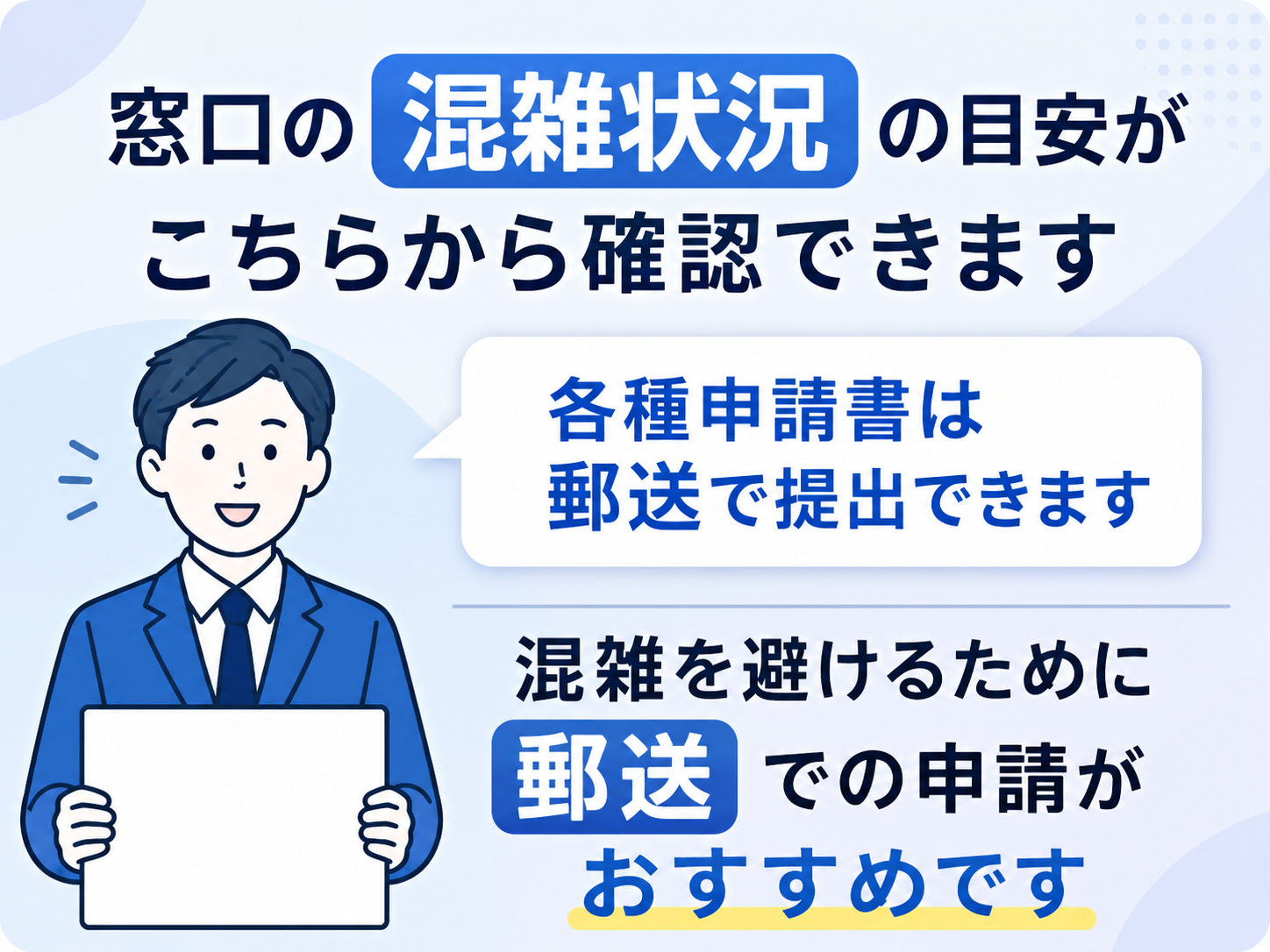 窓口の混雑状況