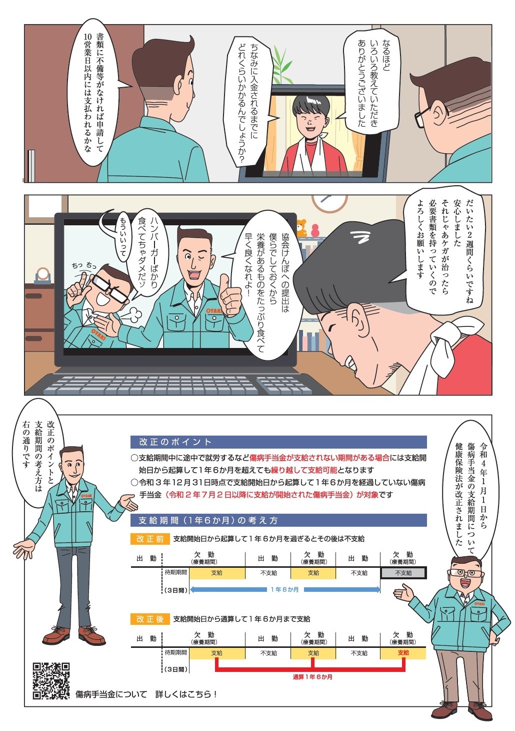 病気やケガで働けないときには傷病手当金④