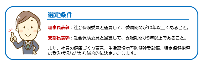 健保委員表彰（選定条件）