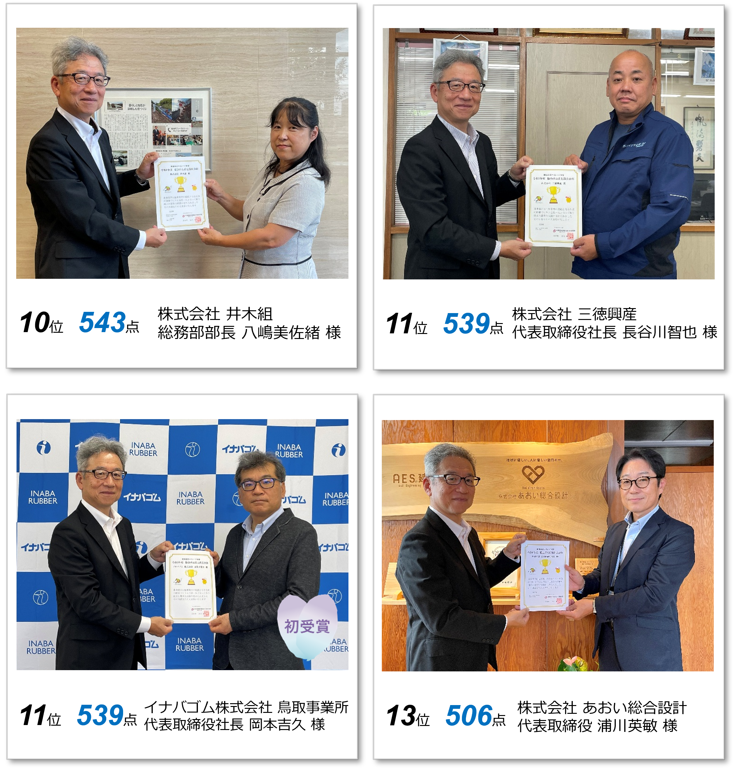 R8支部長表彰受賞事業所4