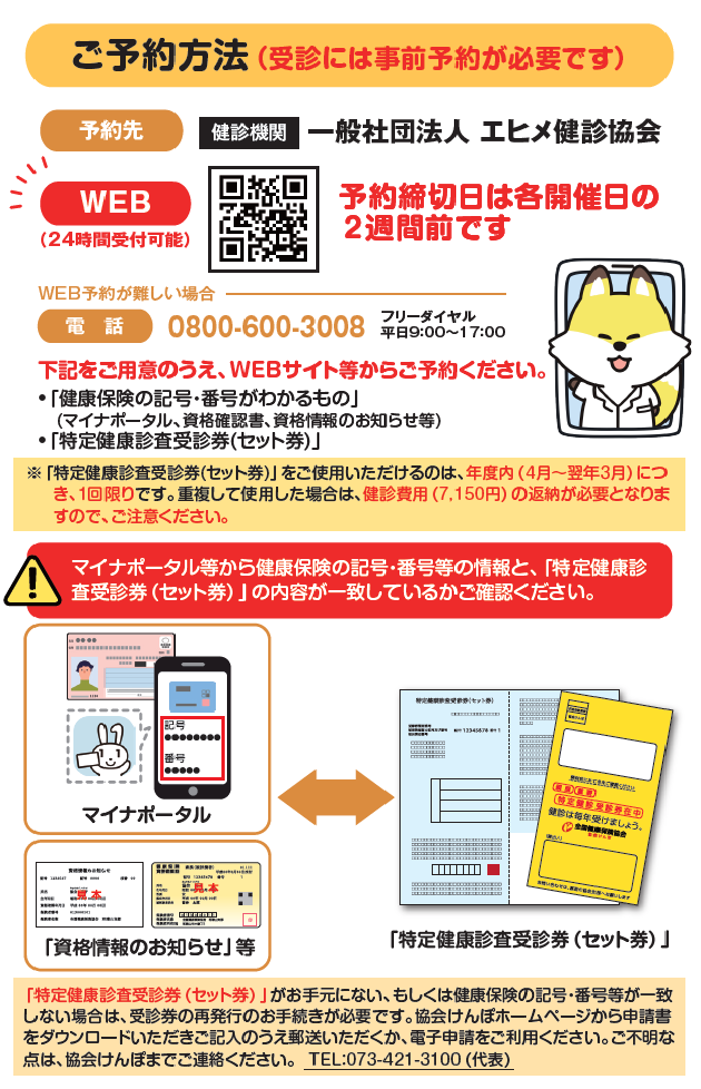 ご予約方法(受診には事前予約が必要です)