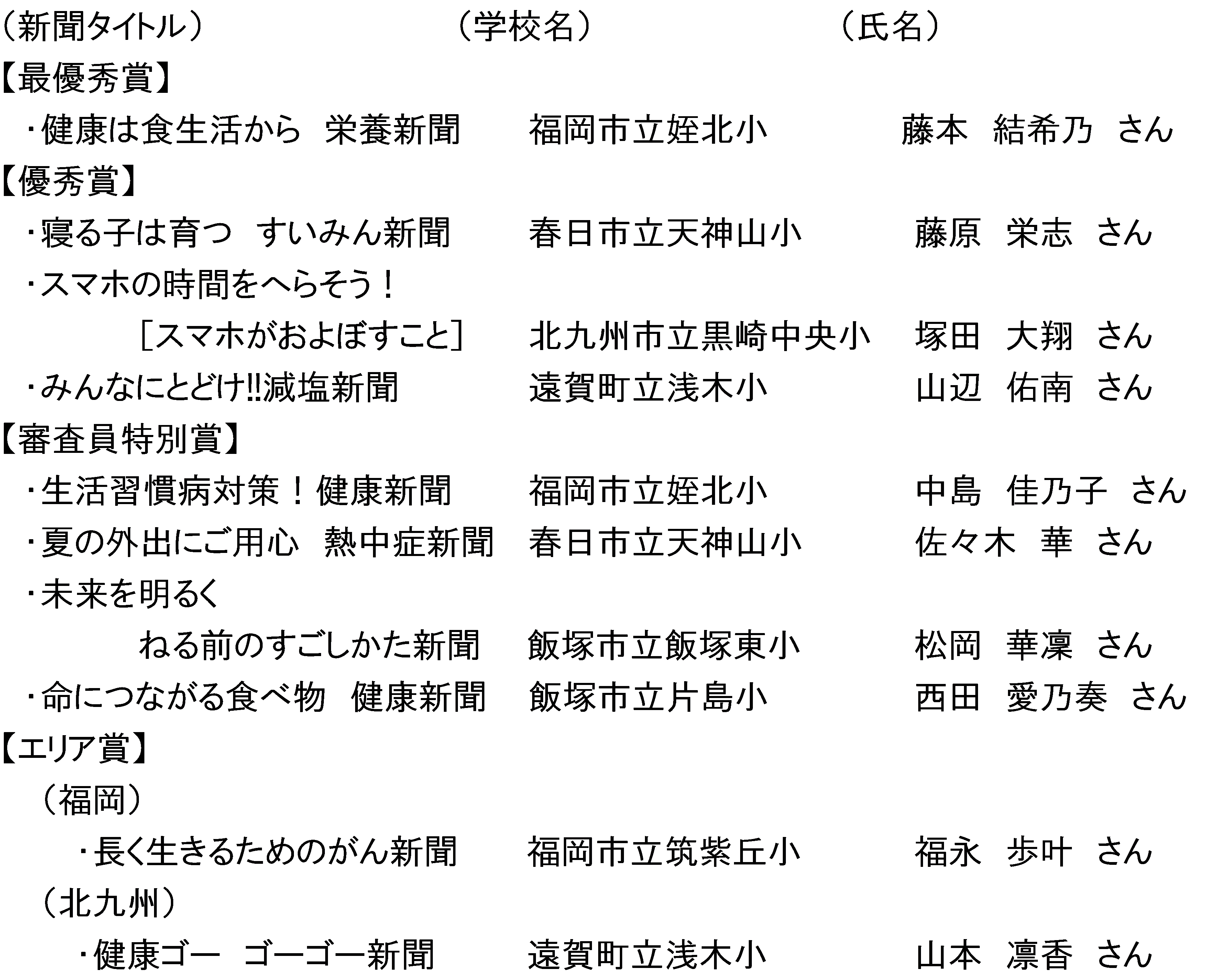 第5回かべ新聞5年生