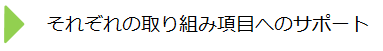 見出し「それぞれの取り組み項目へのサポート」