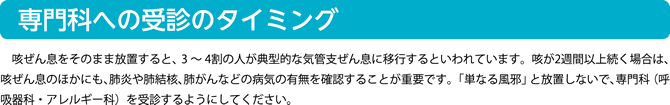 受診のタイミング