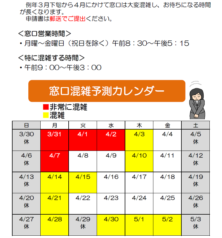 R7窓口混雑予想（3月広報）