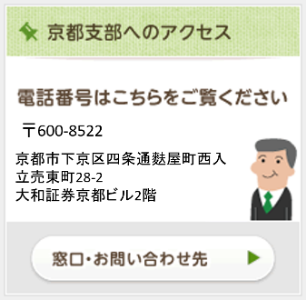 お問い合わせ先電話番号アクセスマップはこちらをクリックください