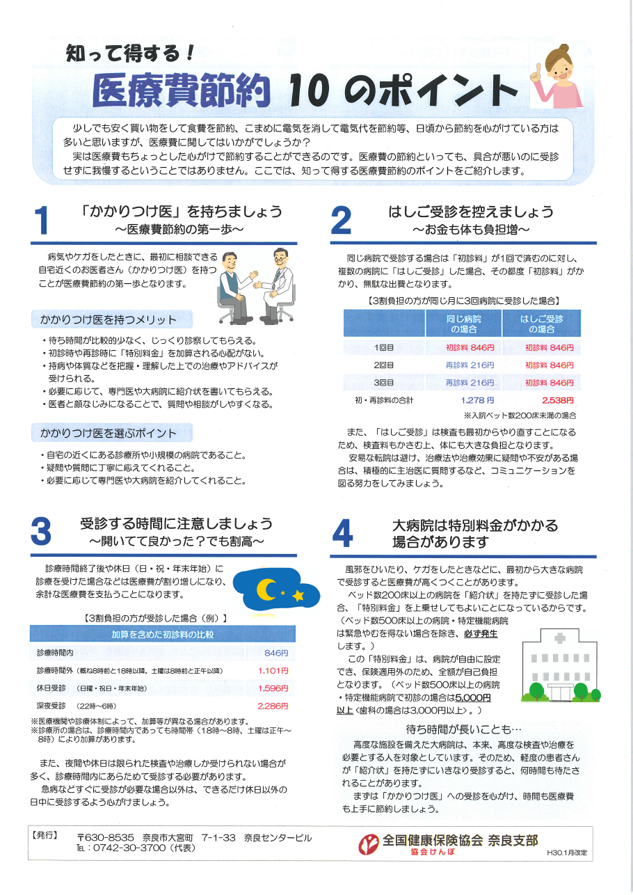 医療費節約10のポイント