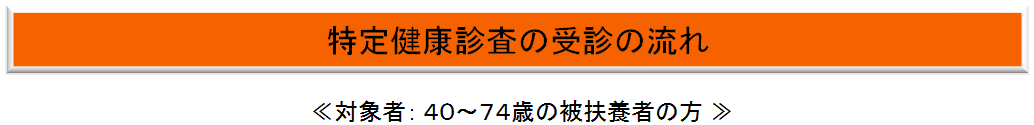 特定健康診査の受診の流れ