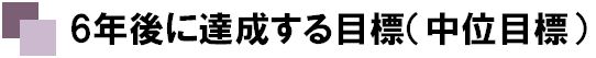 6年後に達成する目標(中位目標)