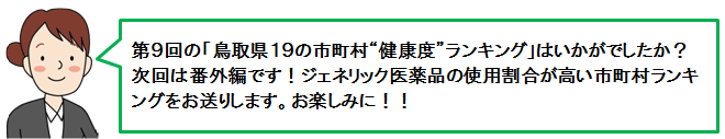 鳥取県１９の市町村“健康度”ランキング